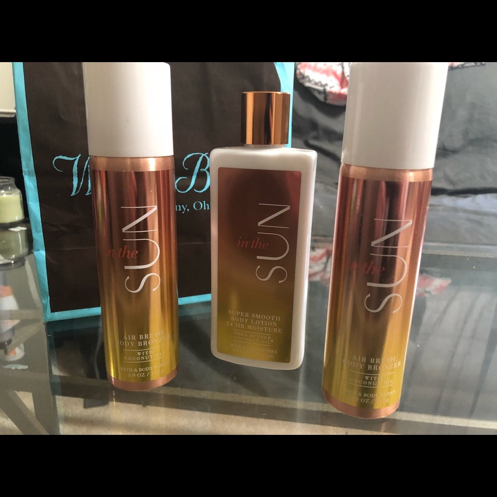 Bath and body works body bronzers and body lotion